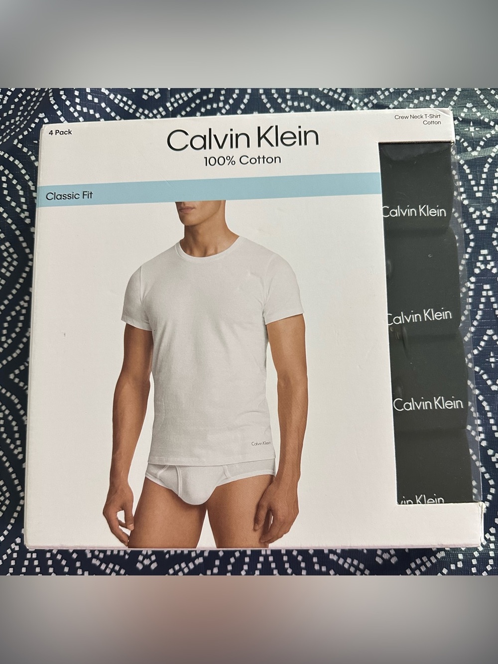 NEW IN BOX Calvin Klein Classic Fit Black Cotton Crew Neck T-Shirts